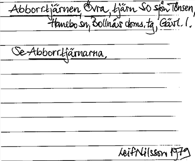 Bild på arkivkortet för arkivposten Abborrtjärnen, Övra