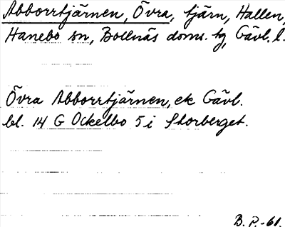 Bild på arkivkortet för arkivposten Abborrtjärnen, Övra