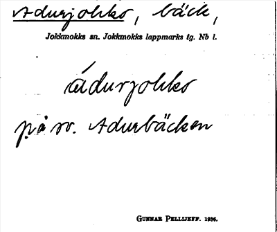 Bild på arkivkortet för arkivposten Adurjokko