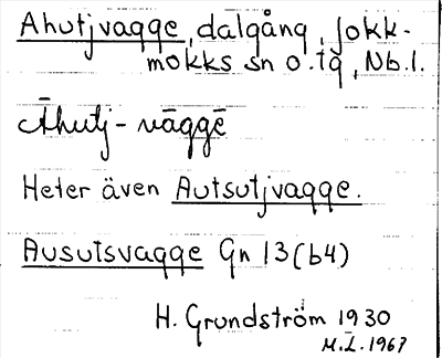 Bild på arkivkortet för arkivposten Ahutjvagge