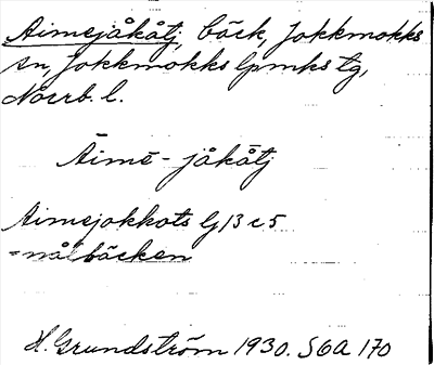 Bild på arkivkortet för arkivposten Aimejåkåtj