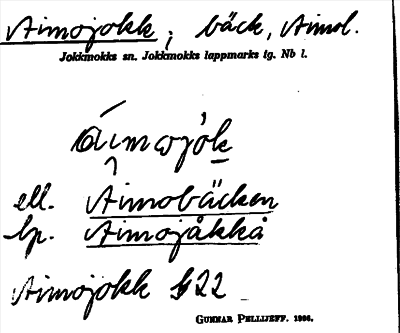 Bild på arkivkortet för arkivposten Aimojokk