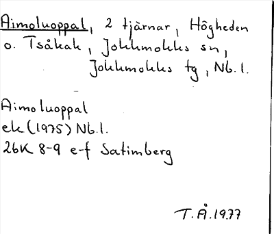 Bild på arkivkortet för arkivposten Aimoluoppal