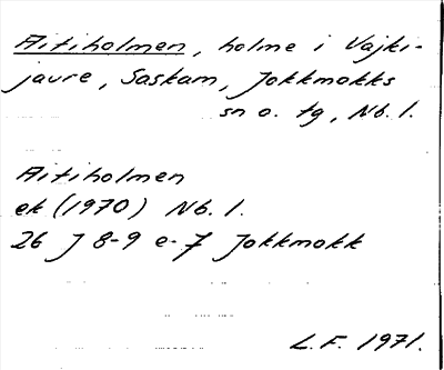 Bild på arkivkortet för arkivposten Aitiholmen