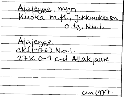 Bild på arkivkortet för arkivposten Ajajegge