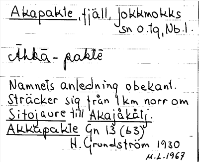 Bild på arkivkortet för arkivposten Akapakte