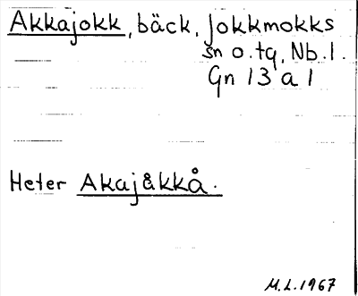 Bild på arkivkortet för arkivposten Akkajokk