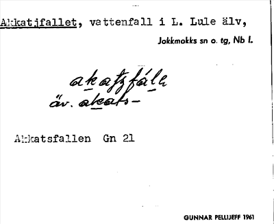 Bild på arkivkortet för arkivposten Akkatjfallet