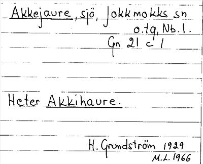 Bild på arkivkortet för arkivposten Akkejaure
