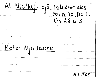 Bild på arkivkortet för arkivposten Al. Niallaj.