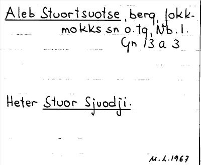Bild på arkivkortet för arkivposten Aleb Stuortsuotse