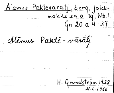 Bild på arkivkortet för arkivposten Alemus Paktevaratj