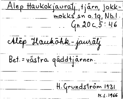 Bild på arkivkortet för arkivposten Alep Haukokjauratj