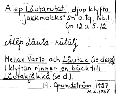 Bild på arkivkortet för arkivposten Alep Låutarutatj