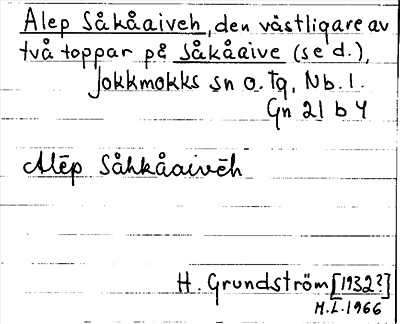 Bild på arkivkortet för arkivposten Alep Såkåaiveh