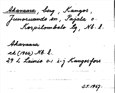 Bild på arkivkortet för arkivposten Akavaara