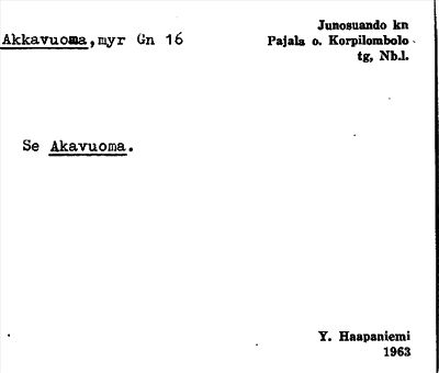 Bild på arkivkortet för arkivposten Akkavuoma, se Akavuoma