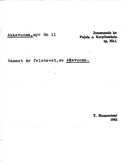 Bild på arkivkortet för arkivposten Akkavuoma