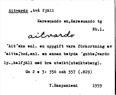 Bild på arkivkortet för arkivposten Aitvardo