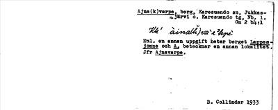 Bild på arkivkortet för arkivposten Ajna(k)varpe