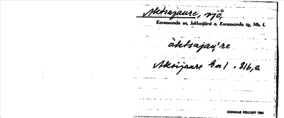Bild på arkivkortet för arkivposten Aktsajaure
