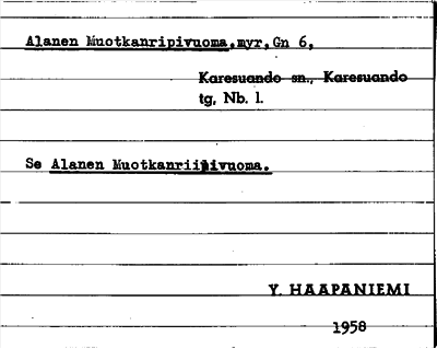 Bild på arkivkortet för arkivposten Alanen Muotkanripivuoma