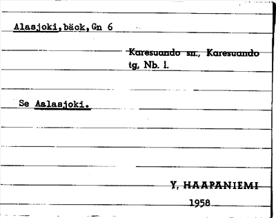 Bild på arkivkortet för arkivposten Alasjoki, se Aalasjoki