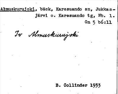 Bild på arkivkortet för arkivposten Almuskurujoki