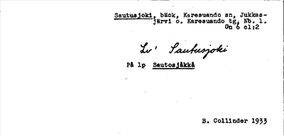 Bild på arkivkortet för arkivposten Sautusjoki