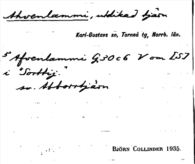 Bild på arkivkortet för arkivposten Ahvenlammi