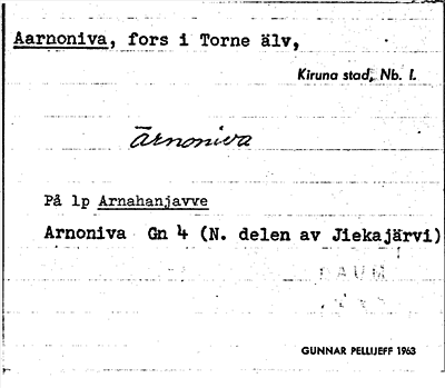 Bild på arkivkortet för arkivposten Aarnoniva
