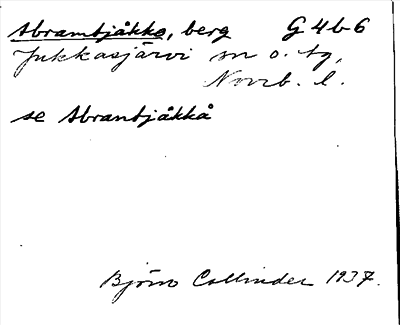 Bild på arkivkortet för arkivposten Abramtjåkko