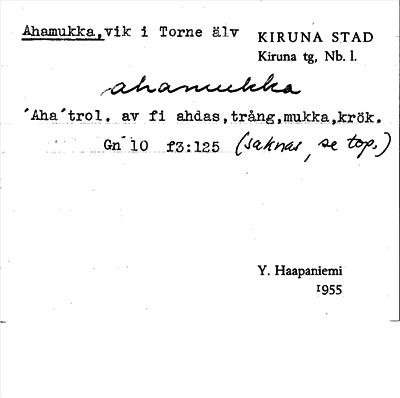 Bild på arkivkortet för arkivposten Ahamukka