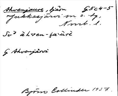 Bild på arkivkortet för arkivposten Ahvenjaure