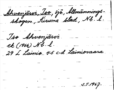 Bild på arkivkortet för arkivposten Ahvenjärvi, Iso