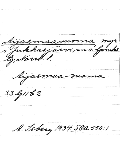 Bild på arkivkortet för arkivposten Aijasmaavuoma
