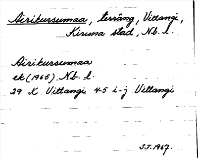 Bild på arkivkortet för arkivposten Airikursumaa
