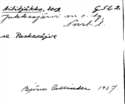 Bild på arkivkortet för arkivposten Aititjåkko