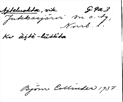 Bild på arkivkortet för arkivposten Ajteluokta