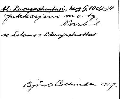 Bild på arkivkortet för arkivposten Al. Luongastunturi