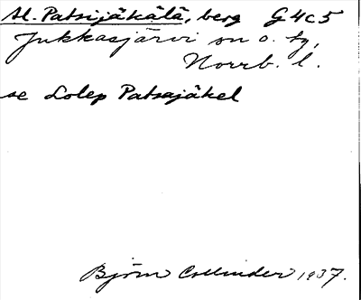 Bild på arkivkortet för arkivposten Al. Patsijäkälä