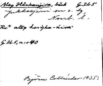 Bild på arkivkortet för arkivposten Alep Hånkanjira