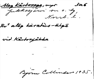 Bild på arkivkortet för arkivposten Alep Kärtosape