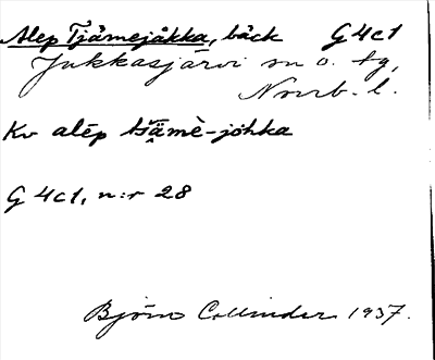 Bild på arkivkortet för arkivposten Alep Tjärnejåkka