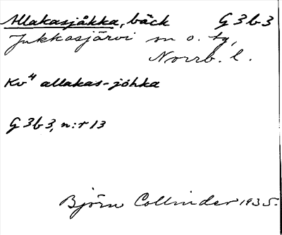 Bild på arkivkortet för arkivposten Allakasjåkka