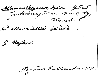 Bild på arkivkortet för arkivposten Allamuotkejaure