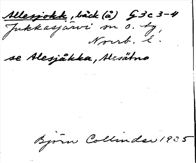 Bild på arkivkortet för arkivposten Allesjokk