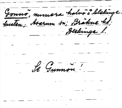 Bild på arkivkortet för arkivposten Gonnö
