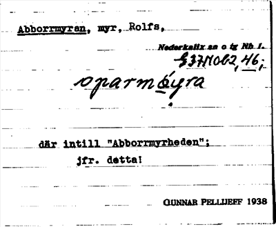 Bild på arkivkortet för arkivposten Abborrmyran