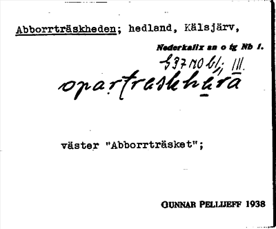 Bild på arkivkortet för arkivposten Abborrträskheden